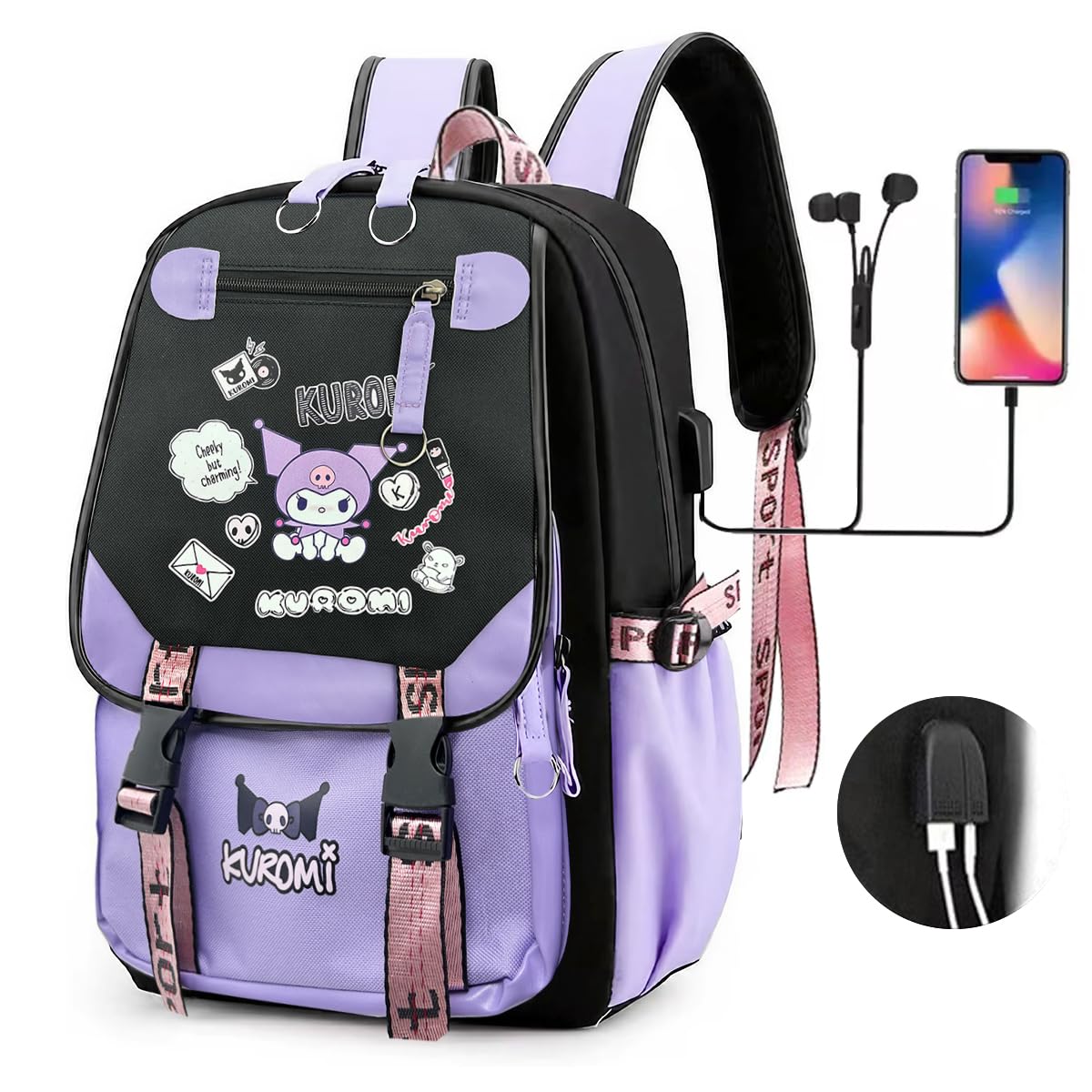Buy PALAY Kawaii Kuromi School Backpack Girls 17 Inch Large